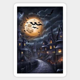 Halloween town, horror nights, party Sticker